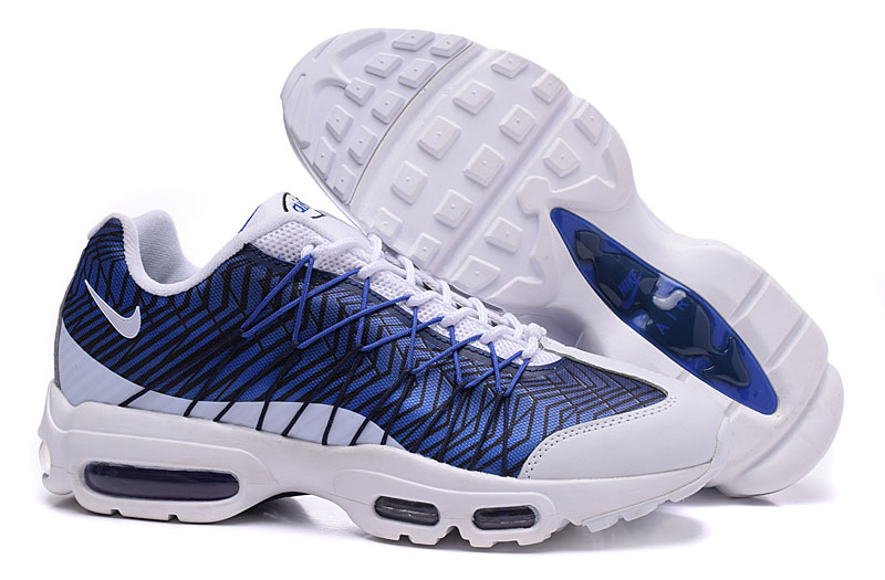 2018 Men Nike Air Max 95 20th Anniversary Blue White Shoes